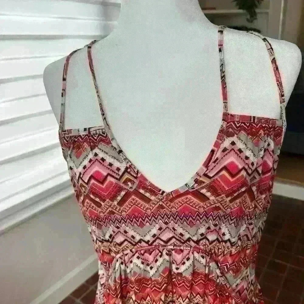 Umgee Bohemian Strappy Mini Dress Women's Size Small - Summer Lightweight Multi - Picture 2 of 7